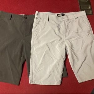 Under Armour (black) & Hurley Nike (grey) Dri fit athletic shorts.